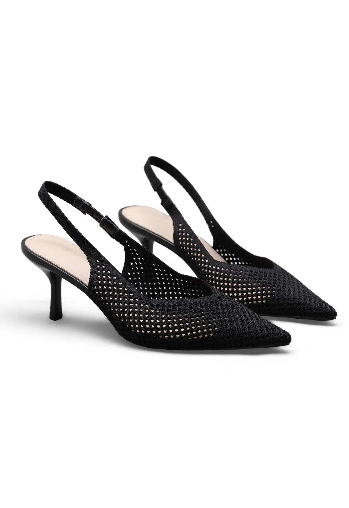 Noire Couture — vue de face, escarpin noir élégant